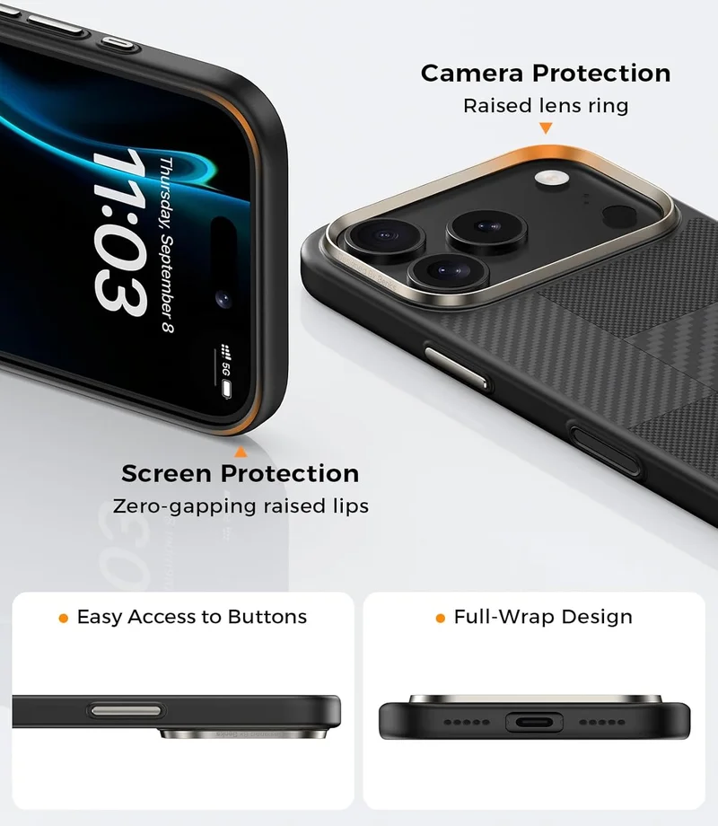 Benks Benks iPhone 17 Pro Max Full Montage Art Premium Case Compatible with Camera Control Button, Compatible with Magsafe, Military Grade Protective Case Built with Dupont Kevlar